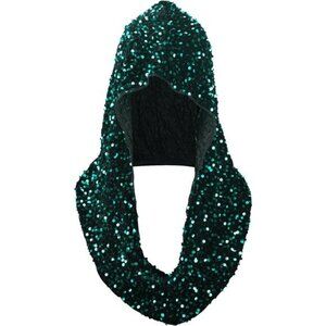Guayma Rave Outfit Festival Accessories For Women,Sequin Rave Hood Head Scarf